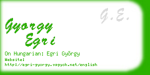 gyorgy egri business card